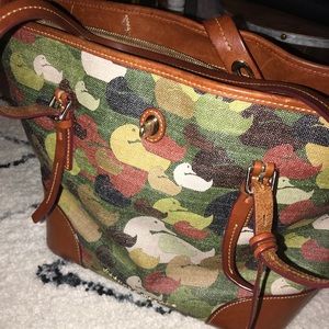 Dooney & Bourke camouflage duck dover tote bag
